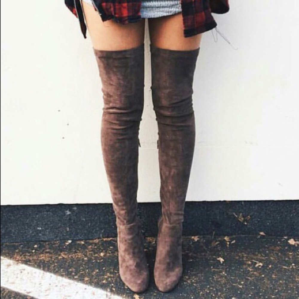 Thigh High Aldo boots chestnut 7.5